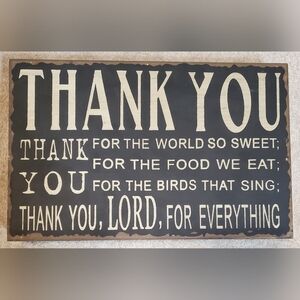 Black and White Thank You Wall Art